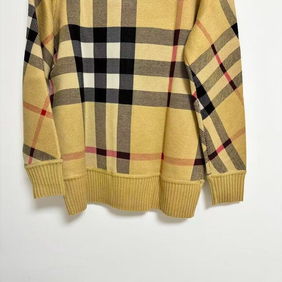 BURBERRY Check Wool Blend Cardigan - Picture 11 of 13